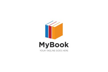 Modern kitap logosu ve simge vektör çizim şablonu