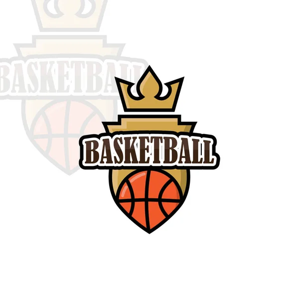 Basketbol Logosu Ikon Vektör Çizim Şablonu — Stok Vektör