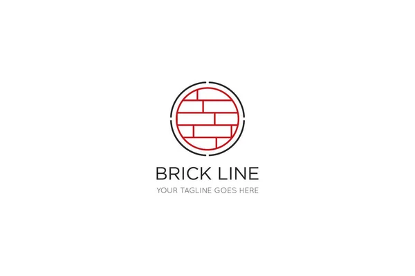 Brick Logo Icon Vector Illustration Design Template — Stock Vector