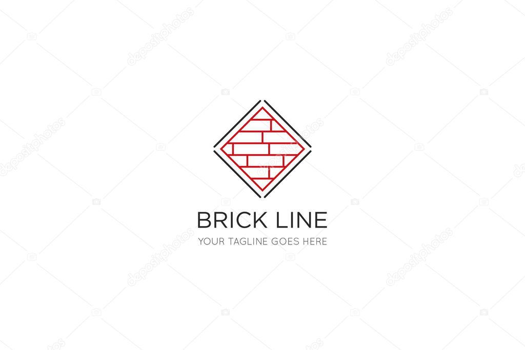 Brick logo and icon vector illustration design template