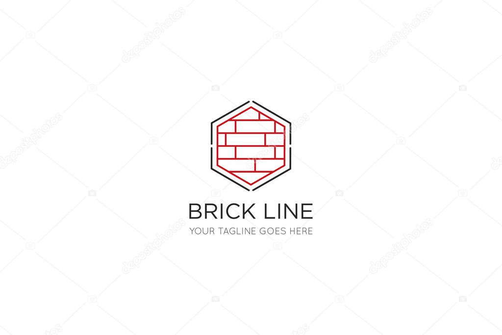 Brick logo and icon vector illustration design template