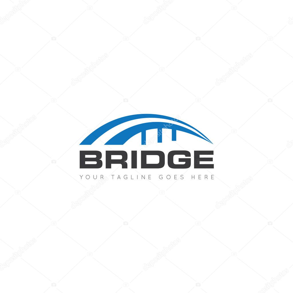 Bridge logo and icon vector illustration design template