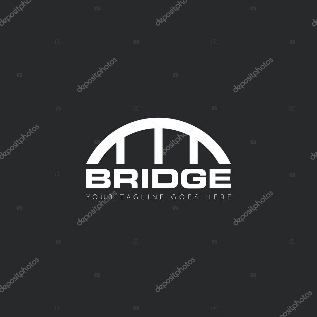 Bridge logo and icon vector illustration design template