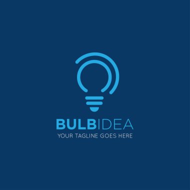 Ampul logosu ve simge vektör çizim şablonu