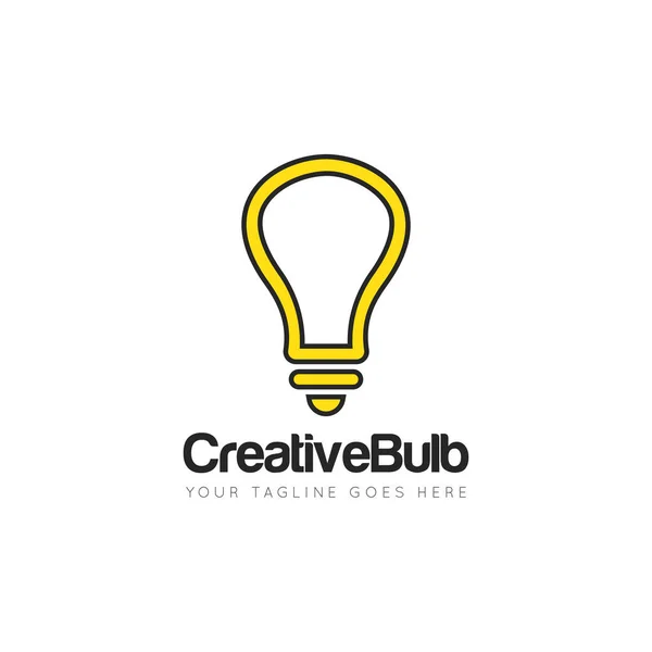Idea Bulb Logo Icon Vector Illustration Design Template — Stock Vector