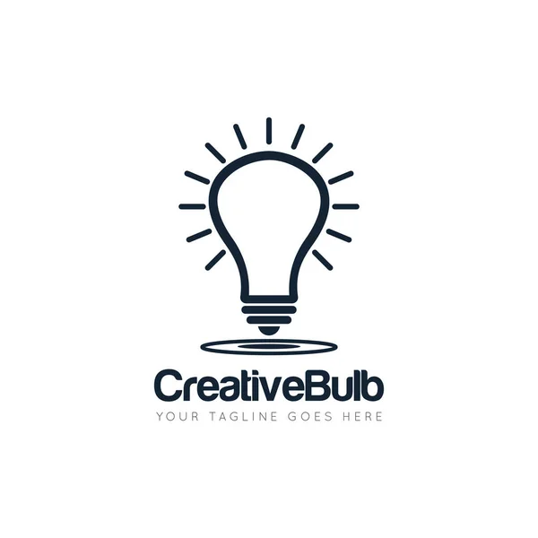 Idea Bulb Logo Icon Vector Illustration Design Template — Stock Vector