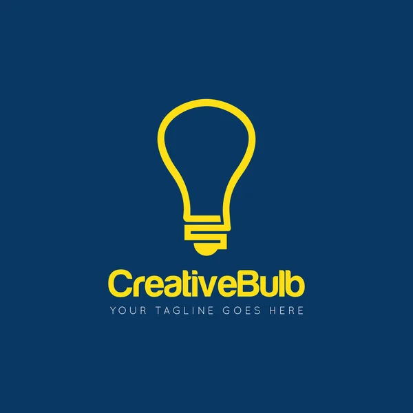 Idea Bulb Logo Icon Vector Illustration Design Template — Stock Vector