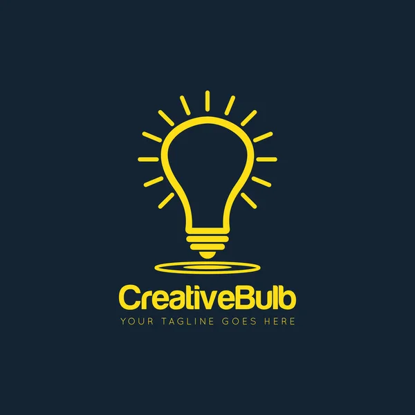 Idea Bulb Logo Icon Vector Illustration Design Template — Stock Vector