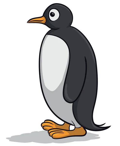 Vector Drawing Cute Penguin — Stock Vector