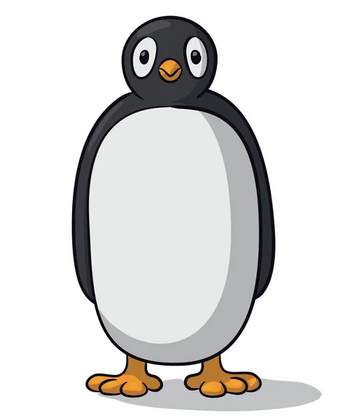 Dibujo Vectorial Lindo Pingüino — Vector de stock