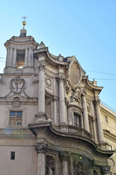 Kostel San Carlo Alle Quattro Fontane Římská Církev Francesco Borromini — Stock fotografie