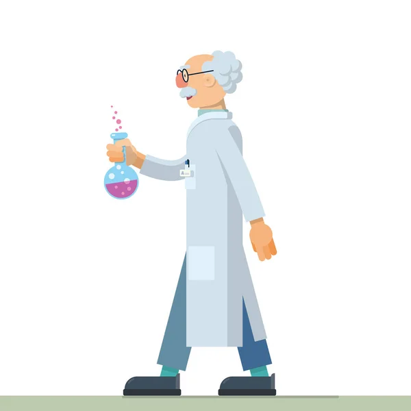 Nice illustration of inventor scientist — Stock Vector