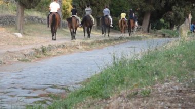 Appia Antik Antik Roma yolu görünümü