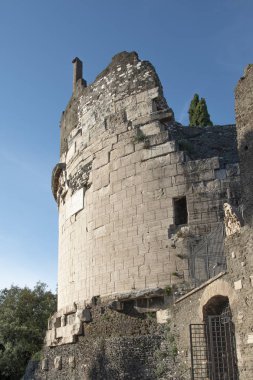 Appia Antik tarihi Roma yolu görünümü
