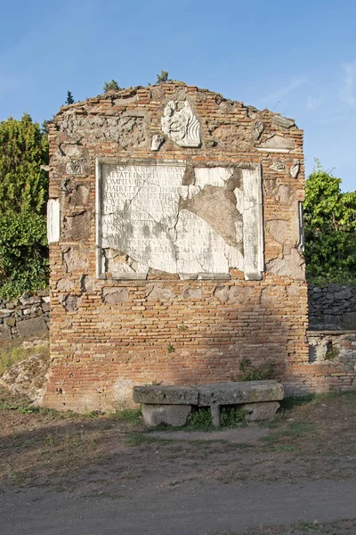 Vista Appia Antigua Carretera Histórica Romana — Foto de Stock