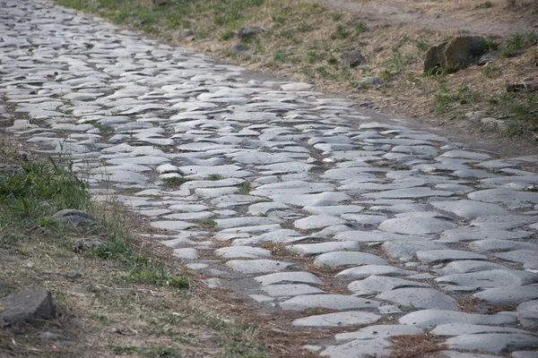 Θέα Του Appia Αρχαίου Ιστορικού Ρωμαϊκού Δρόμου — Φωτογραφία Αρχείου