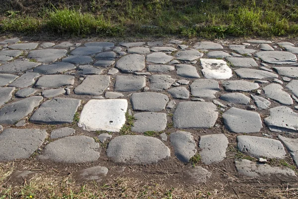 Basalt Stoep Van Appia Antica Rome — Stockfoto