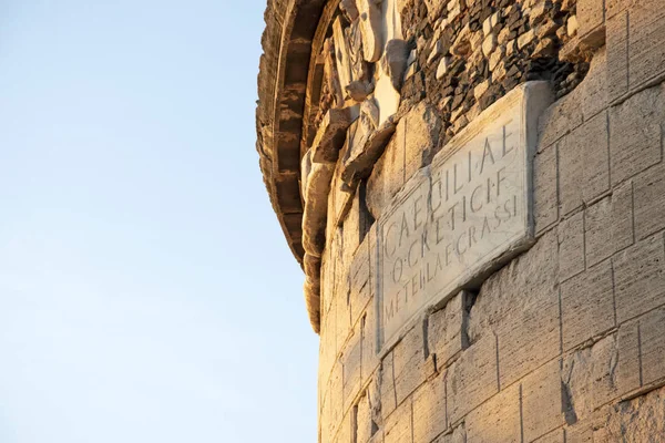 Afbeelding Van Het Mausoleum Van Cecilia Metella Rome — Stockfoto