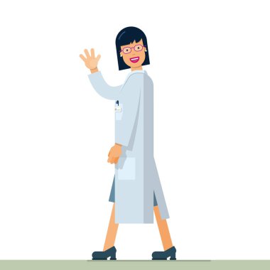 kadın mucit bilim adamı güzel illüstrasyon