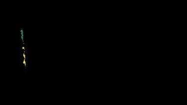 Etiyopya bayrağı fırça darbesiyle boyanmış