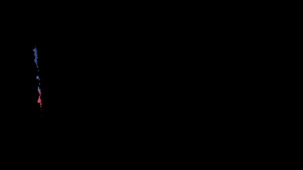 用笔刷画出的列支敦士登国旗 — 图库视频影像