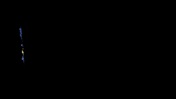 ブラシストロークで描かれたナウルの旗 — ストック動画