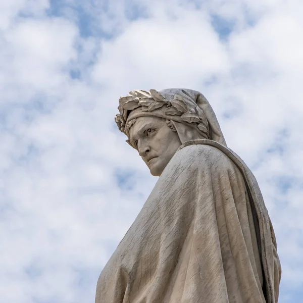 Estátua Dante Alighieri Florença — Fotografia de Stock