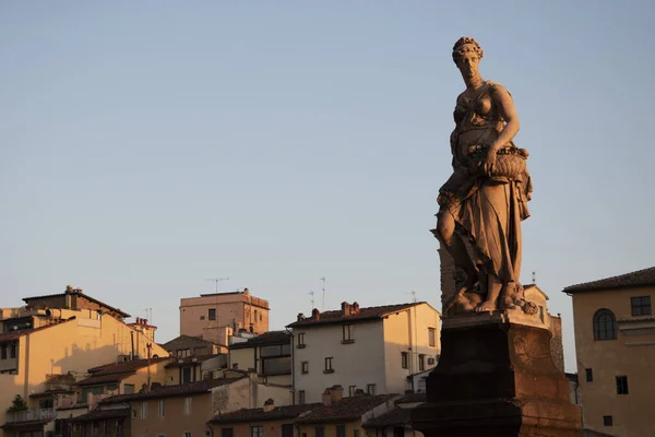 Понте Санта Тринита Флоренции Над Рекой Арно Тоскана Италия — стоковое фото