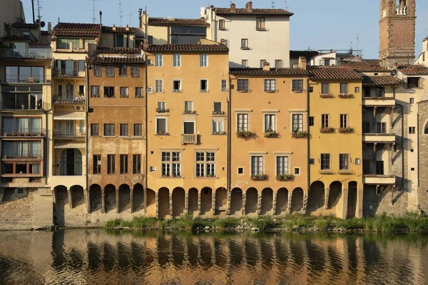 Stavby Podél Řeky Arno Florencii Toskánsko Itálie — Stock fotografie