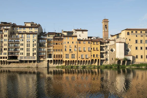 Stavby Podél Řeky Arno Florencii Toskánsko Itálie — Stock fotografie