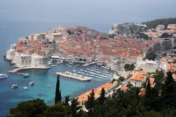 Panorama di Dubrovnik, antica città in Croazia — Foto Stock