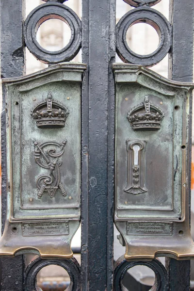 Brama Głównej Bramy Pałacu Buckingham Londynie Anglia — Zdjęcie stockowe
