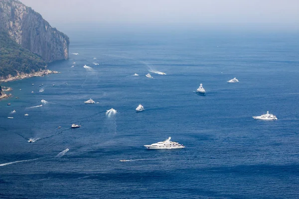 Top View Main Port Island Capri Tyrrhenian Sea Italy — Stock Photo, Image