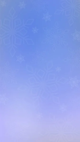 Blauw Paarse Tint Abstracte Winter Achtergrond Grote Kleine Bleke Sneeuwvlokken — Stockvector