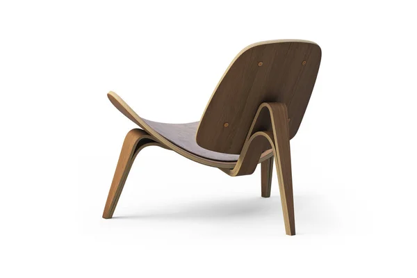 Chaise Bois Avec Assise Souple Bois Clair Tapisserie Ameublement Crème — Photo