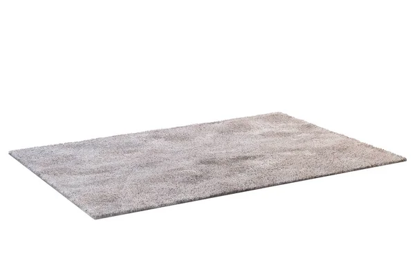 Tapis Rectangulaire Moderne Brun Clair Avec Une Haute Pile Sur — Photo