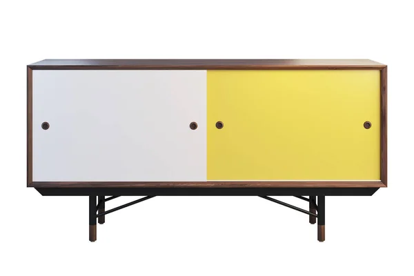 Sideboard with retractable shelves on the legs. 3d render — Stock Photo, Image