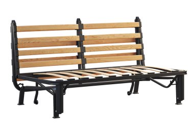 İskandinav çift katlanır yatak çerçevesi. 3B render