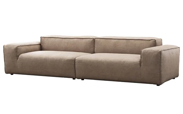 Modern beige modular fabric sofa. 3d render — Stock Photo, Image