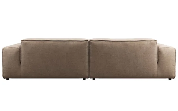 Modernes beige modulares Sofa aus Stoff. 3D-Darstellung — Stockfoto