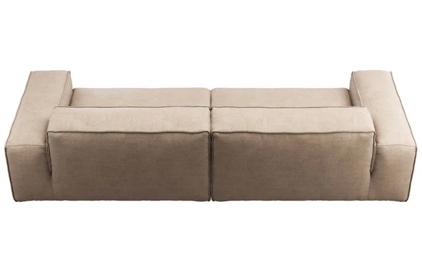 Nowoczesna beżowy Modułowa sofa z tkaniny. Renderowanie 3D — Zdjęcie stockowe