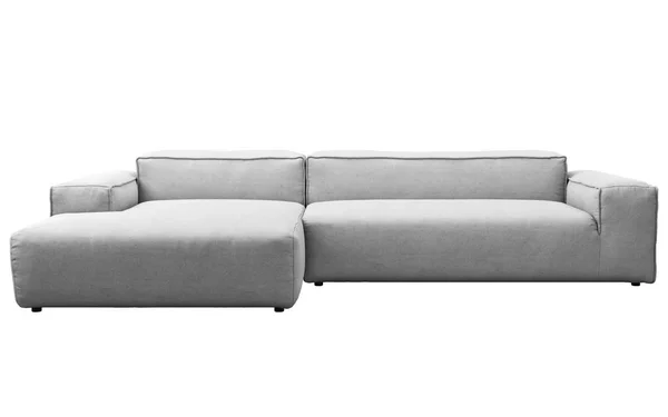 Modern ljusgrå tyg soffa. 3D-rendering — Stockfoto