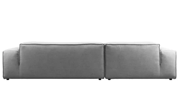 Nowoczesna sofa z jasnoszary tkaniny. Renderowanie 3D — Zdjęcie stockowe