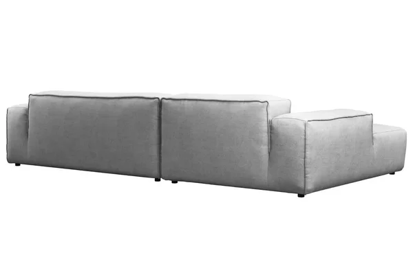 Современный светло-серый диван из ткани. 3D рендеринг — стоковое фото