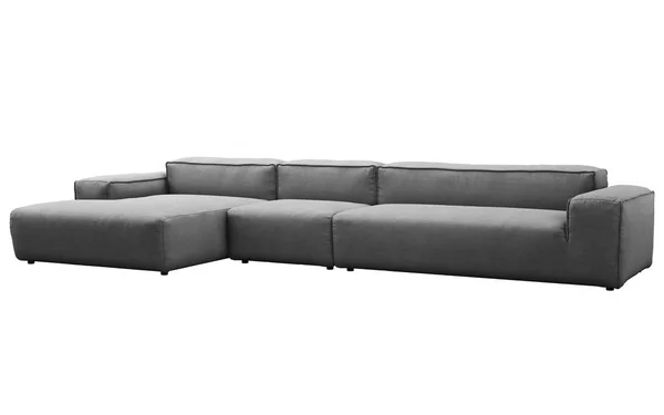 Modernes dunkelgraues Sofa aus Stoff. 3D-Darstellung — Stockfoto