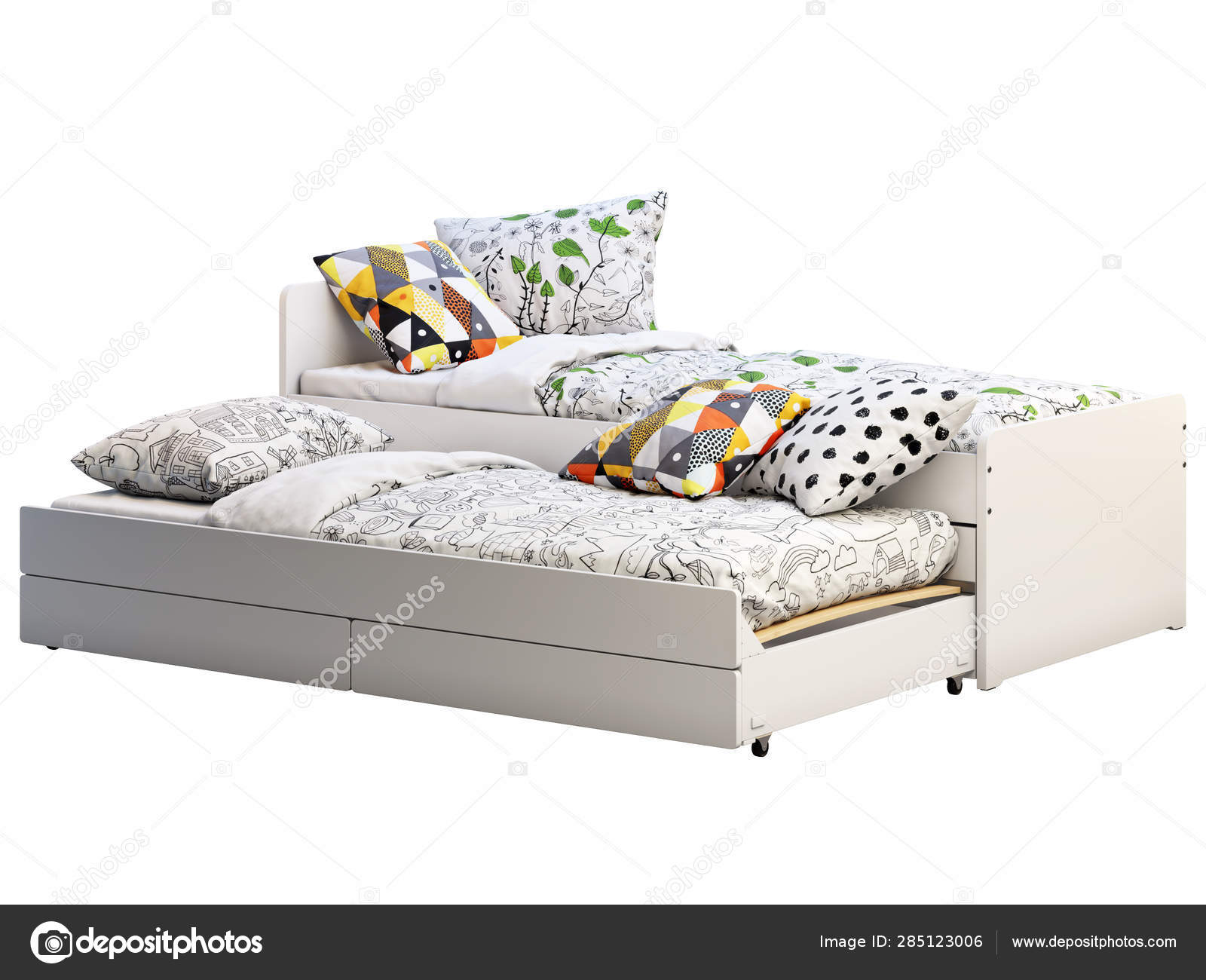 white childrens bed