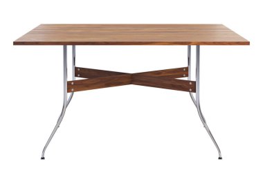 Orta yüzyıl dikdörtgen yemek masası. 3d render