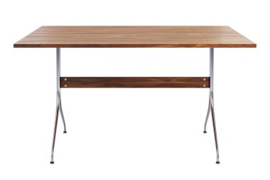 Yüzyıl ortası dikdörtgen çalışma masası. 3d render