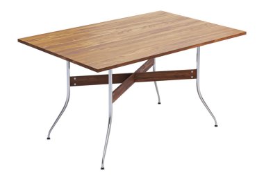 Orta yüzyıl dikdörtgen yemek masası. 3d render