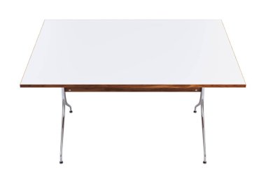 Yüzyıl ortası dikdörtgen çalışma masası. 3d render